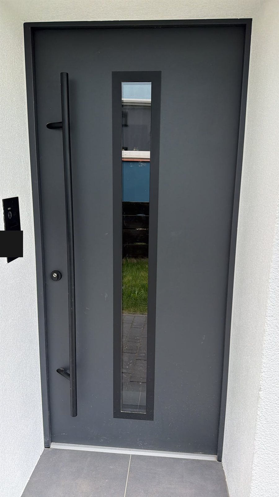 Detailaufnahme der neuen Haustür