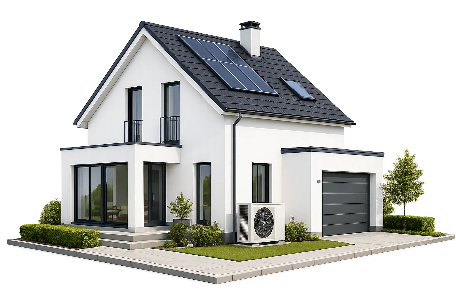 Saniertes Einfamilienhaus mit Photovoltaik, Wärmepumpe und neuer Fassade