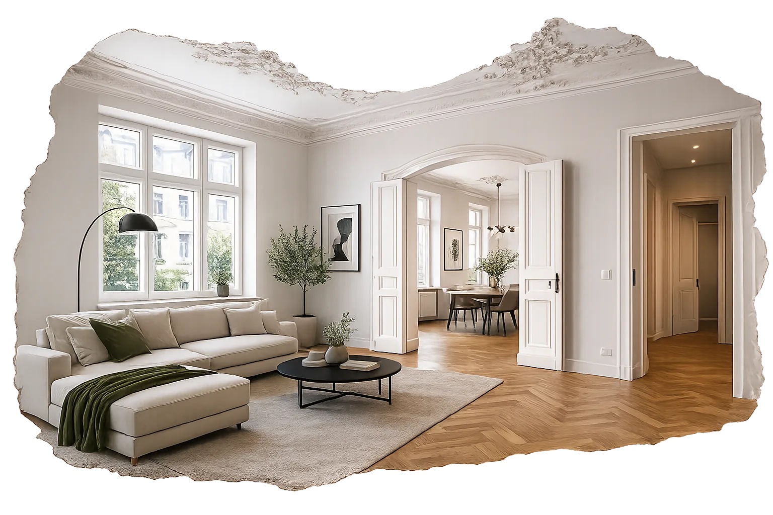 Sanierte Altbauwohnung in Hannover mit modernem Innenausbau